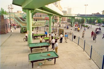 Pool Tables at Hohhot Street Crossing